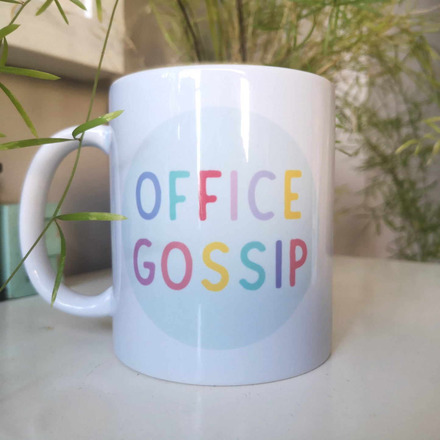 OFFICE GOSSIP Colourful Ceramic Mug